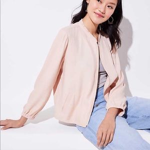 LOFT Pink Bomber Jacket